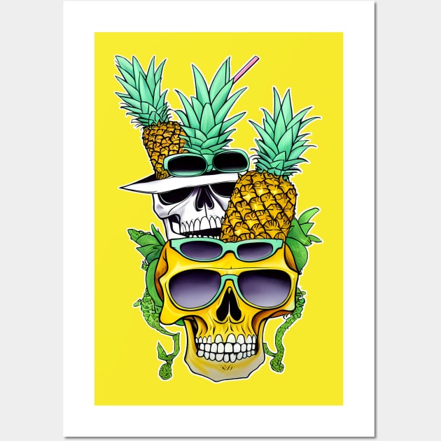 Skull Pineapple Wall Art by silentboy